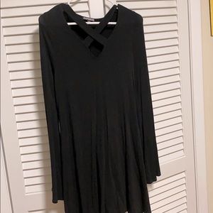 A beautiful simple black dress.